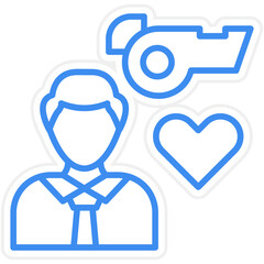 Life Coach Male Icon Style