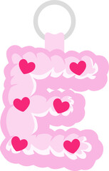 Key Chain Love Letter Vector Element Alphabet E