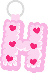 Key Chain Love Letter Vector Element Alphabet H
