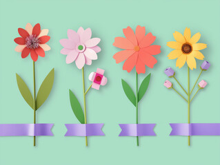 Obraz premium Silenced Bloom – Conceptual Flower with Tape