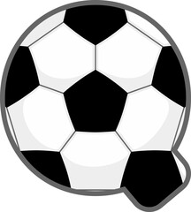Soccer Ball Letter Vector Element Alphabet Q