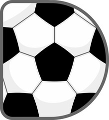 Soccer Ball Letter Vector Element Alphabet D
