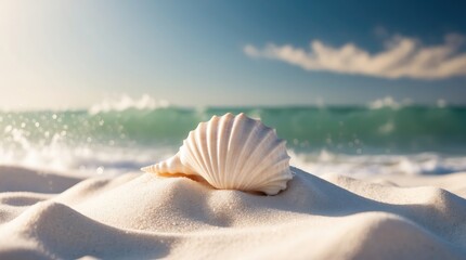 Obraz premium Seashell Serenity: A Coastal Dream