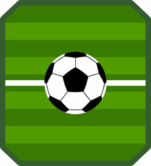 Soccer Court Field Letter Vector Element Alphabet O