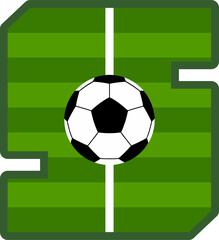 Soccer Court Field Letter Vector Element Alphabet S