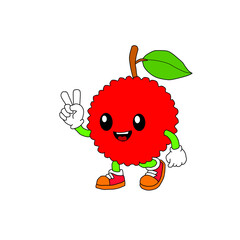 food, fruit, illustration, vector, cartoon, set, icon, isolated, strawberry, fresh, pear, healthy, funny, orange, banana, character, background, apple, cute, design, face, cherry, flat, organic, lemon