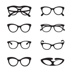 trendy eyewear design vector set