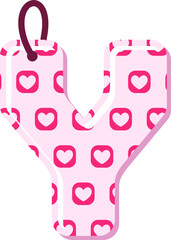 Tag Love Letter Vector Element Alphabet Y