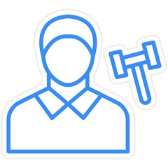 Judge Male Icon Style