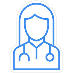 Obraz premium Medical Doctor Female Icon Style