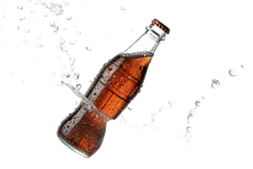 Floating Soda Bottle Isolated on White background