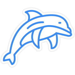 Obraz premium Dolphin Icon Style