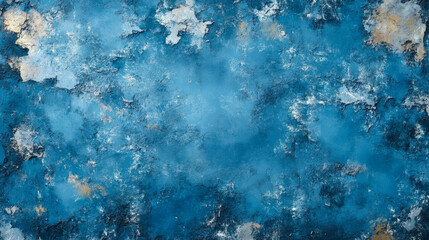 Vintage Grungy Blue Cement Texture Wall, Retro Industrial Background for Creative Design Projects