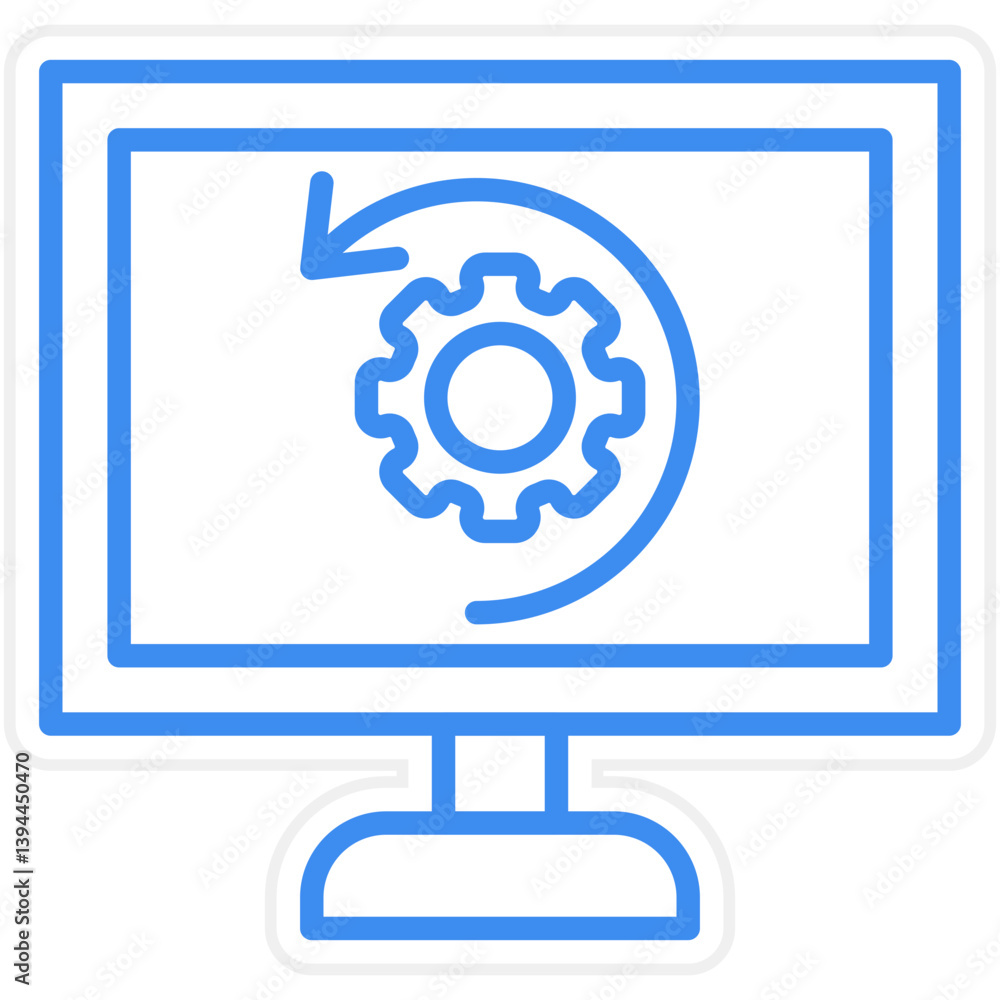 Poster agile software development icon style