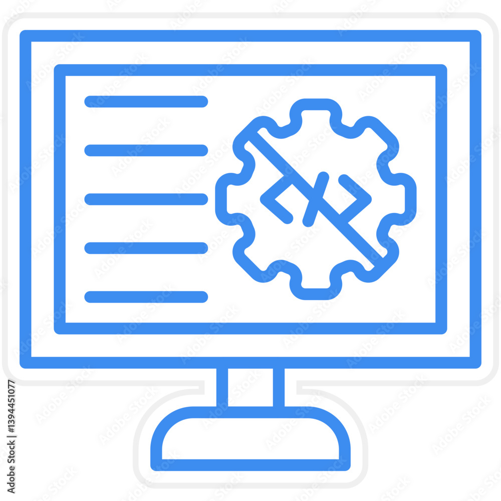 Poster no code development platform icon style