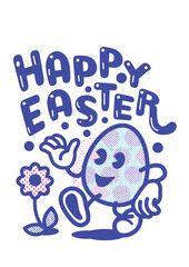 Easter Egg Cartoon Retro Classic