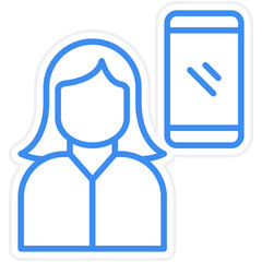 Digital Native Female Icon Style