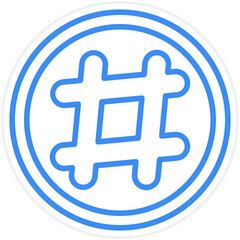 Hashtag Icon Style
