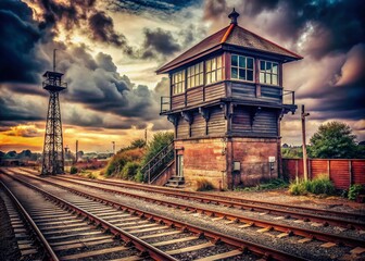 A Timeless Railway Signal Tower A Stop Wait and Go Moment in Vintage Railroad History