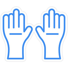 Protective Gloves Icon Style