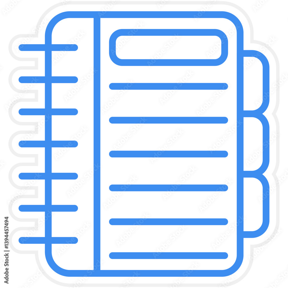 Poster notebook icon style