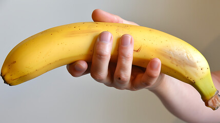 hand holding banana