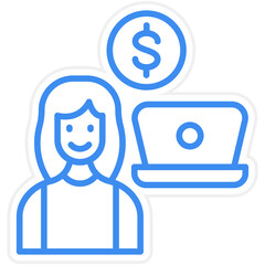 Freelancer Female Icon Style