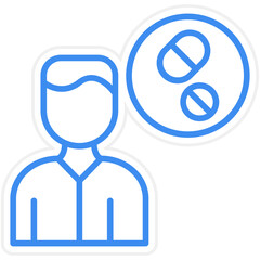 Drug Addiction Icon Style