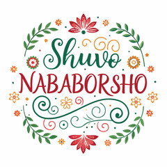 Shuvo Noboborso with beautiful background