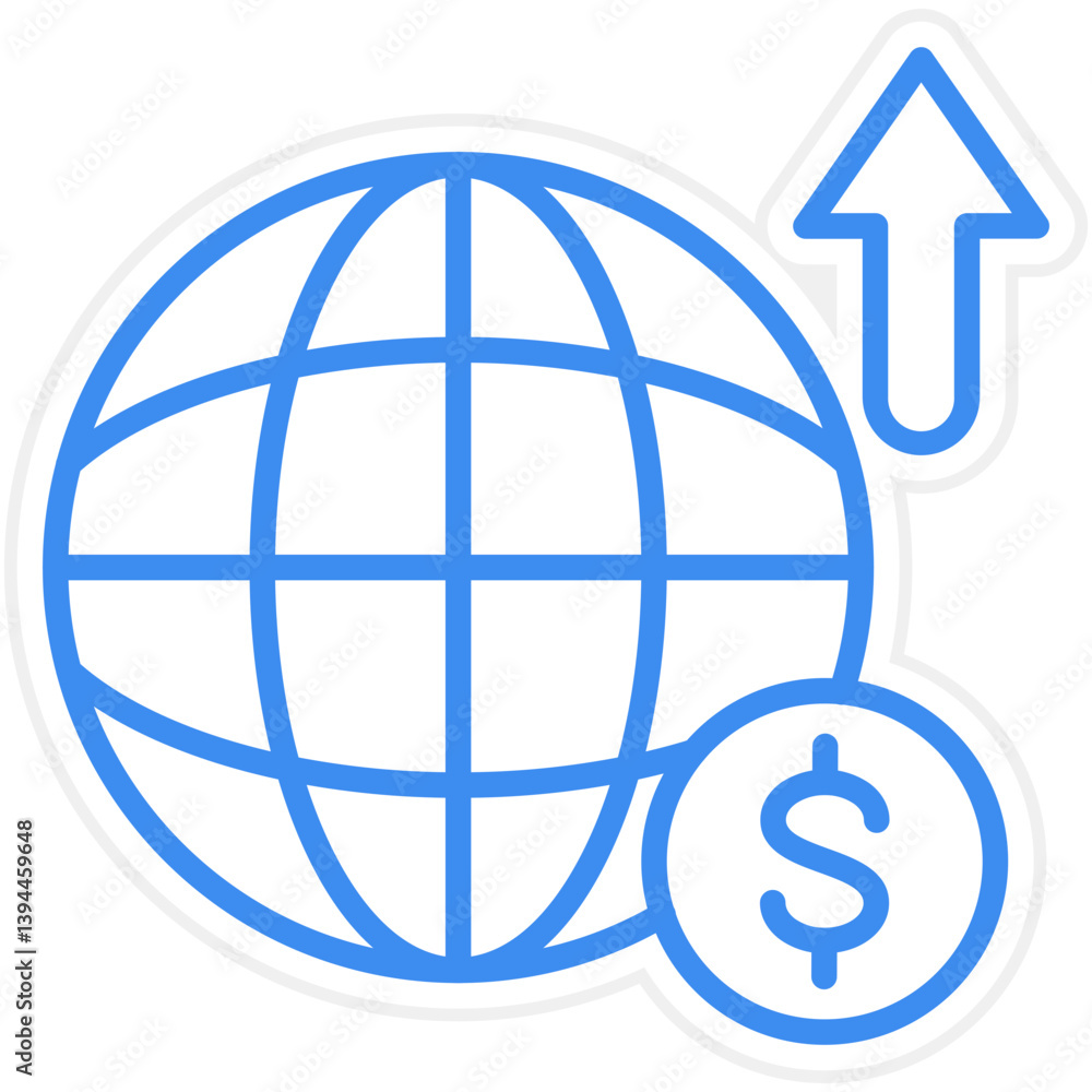 Poster global progress icon style