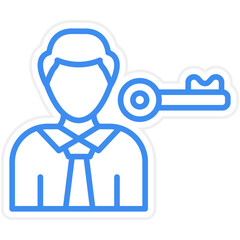 Key Person Icon Style