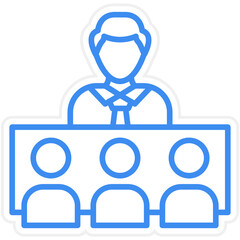 Fototapeta premium Meeting Icon Style