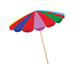 Colorful Beach Umbrella Illustration