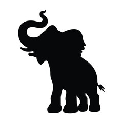 Elephant Optical Illusion with Hidden Human Faces – Creative Silhouette Art