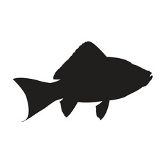 Fish Silhouette – Bold Black Vector Illustration