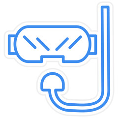 Diving Mask Icon Style