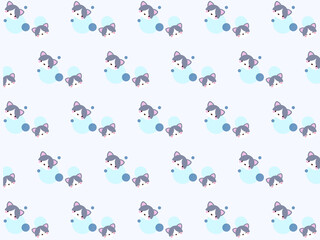 かわいい猫のパターン背景
