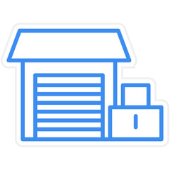 Warehouse Closed Icon Style