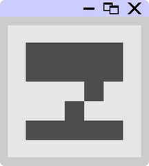 Windows Pop Up Letter Vector Element Alphabet Z