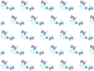 かわいい猫のパターン背景
