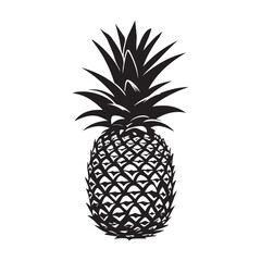 Obraz premium pineapple vector isolated on white background