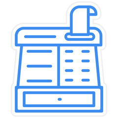 Cashier Machine Icon Style