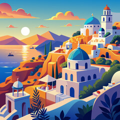 oia village in santorini