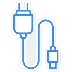 Smartphone Charger Icon Style