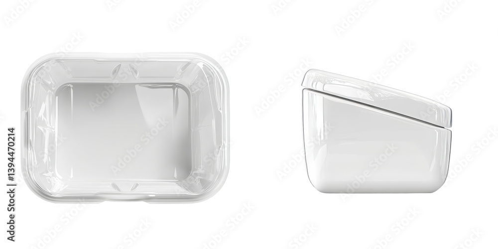 Poster minimalist isolated mockups of modern packaging containers for product display and design purposes
