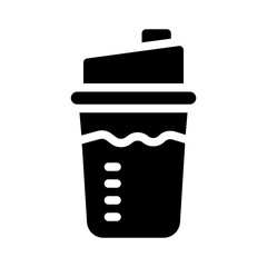 protein shake glyph icon
