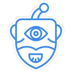 Cyclop Monster Icon Style