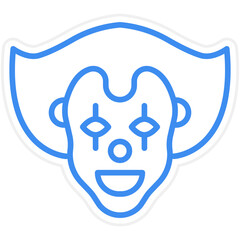 Scary Clown Icon Style