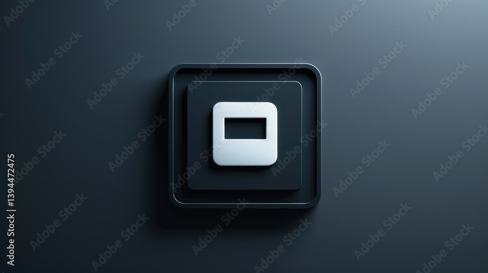 Poster a vector-style computer icon with a minimalist design.