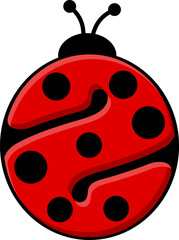 Ladybug Letter Vector Element Alphabet Z